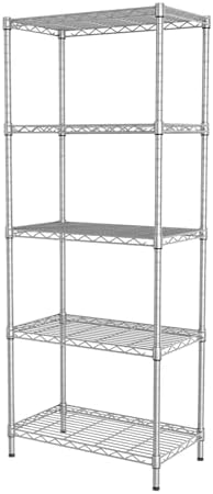 SINGAYE 5 Metal Shelves Wire Shelving Storage Shelf Adjustable Unit Pantry by SINGAYE