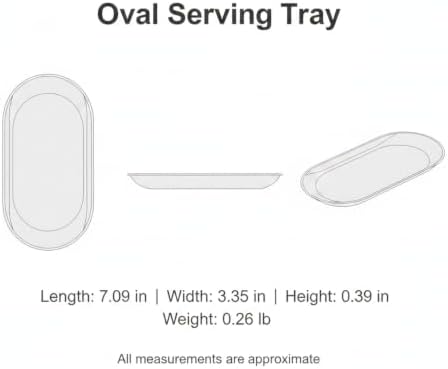 Oval Serving Tray, Stainless Steel Catchall for Keys Jewelry Snacks, Decorative Organizer for Vanity Entryway (1 PC) - Image 7