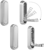 Foldable Wall Hook, Silver, 4 Pack, Screw Mounted, Heavy Duty Coat Hooks by Dntorx