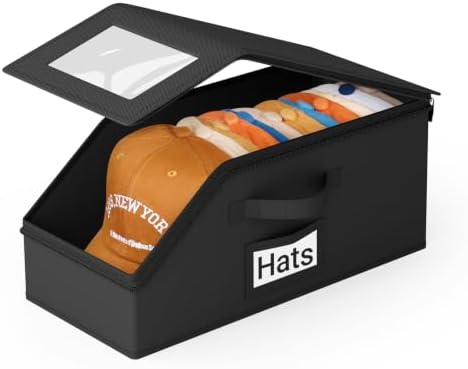 AOODA Stackable Hat Storage Box for Baseball Caps, Holds 12 Caps by AOODA