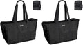 BALEINE Soft 9 Gallon Extra Large Utility Tote, Foldable Reusable Storage Bag (Charcoal Black) (Pack of 2) by BALEINE