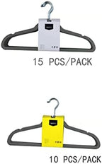 Amazon Basics Slim Velvet Non-Slip Space Saving Suit Clothes Hangers, Closet Organizer, Gray/Silver, 50-Pack - Image 5