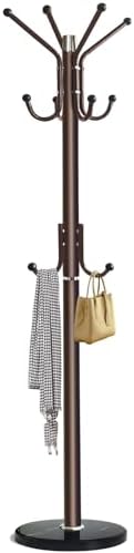 Kertnic Modern Coat Rack Freestanding with Natural Marble Base & Sturdy Metal Frame, 11 Hooks Hall Tree for Jackets, Hats, Bags, Entryway Organizer for Bedroom, Living Room, Closet (11 hooks-Bronze) by Kertnic