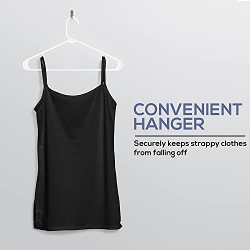 Utopia Home Plastic Hangers 200 Pack – Built-in Strap Hooks White | Space saving | Durable & strong | Closet organizer | Clothes hangers | Ideal for shirts, pants, skirts & coats - Image 3