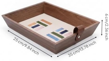 Decorative Storage Tray Organizer Display Tray Catchall Holder with Rectangular Shallow Shape and Straight Sides Suitable for entryway Desk Dresser countertop, T15-C Large Storage Tray - Image 5