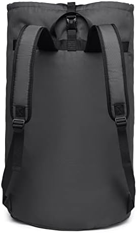 laundry bag backpack,extra-large heavy duty laundry bags,laundry backpack for college students,drawstring closure (charcoal grey laundry bag with straps) - Image 6