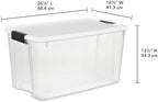 Sterilite 20-Pack Ultra Latching Box, Storage Bins with Lids, Clear Plastic, 70 Quart - Heavy-Duty Organizing Containers for Closet, Bathroom, and Office - Image 3