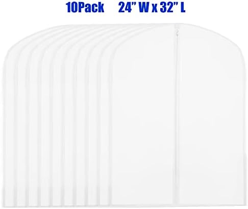 Simple Houseware 32-Inch Clear Garment Bags with Zipper, 10 Pack - Image 6