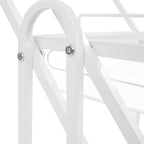 3 Tier Foldable Rolling Cart, Metal Rolling Utility Cart Adjustable Movable Storage Organizer with Wheels for Living Room, Kitchen, Bathroom Bedroom and Office, (White) - Image 5
