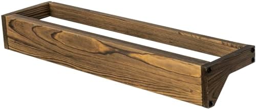 MyGift Rustic Wood Wall Shoe Rack, Holds 8 Pairs, 4pc Organizer Set - Image 7