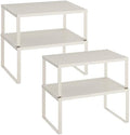 SONGMICS Set of 4 Metal Spice Racks, Stackable Expandable Shelf Risers by Unknown