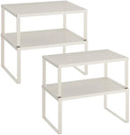 SONGMICS Set of 4 Metal Spice Racks, Stackable Expandable Shelf Risers by Unknown
