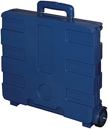 Office Depot Mobile Folding Cart with Lid, 16in.H x 18in.W x 15in.D, Blue, 50803 - Image 4