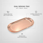 Effortless Organization Oval Tray, Stainless Steel Catchall for Keys & Jewelry, Decorative Vanity or Entryway Organizer - Image 4