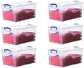 Superio 36 Quart Clear Plastic Storage Boxes with Lids, Stackable Organizer Containers, BPA-Free Storage Bins for Home, Office, School & Dorm, 6 Pack by Superio