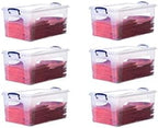 Superio 36 Quart Clear Plastic Storage Boxes with Lids, Stackable Organizer Containers, BPA-Free Storage Bins for Home, Office, School & Dorm, 6 Pack by Superio