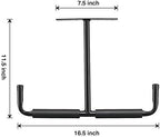 Overhead Garage Storage Hooks, Heavy Duty Ceiling Mount Rack, 2 Pack Black - Image 2