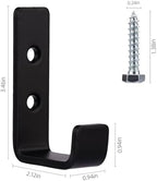 JIMMY LUCKY 4 Pcs Heavy Duty J Hooks for Hanging, Heavy Duty Garage Hooks for Hanging, Black Wall Mounted Utility Hookss, Garage Storage Hook for Hanging Extension Cords Garden Tools Clothes Keys - Image 2