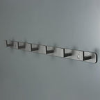 Coat Rack, Heavy Duty Stainless Steel 6 Tri Coat Hook Hanger, Wall Mounted Storage Wall Hooks, Rustic Clothes Hook/Key Hook Rail for Bathroom Kitchen Entryway(6 Hook Grey) by Vanloory