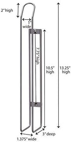 Household Essentials 1225-1 Mounted Paper Towel Holder | Mounts to Solid Cabinet Doors or Walls, Nickel - Image 2
