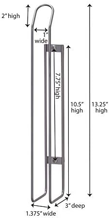 Household Essentials 1225-1 Mounted Paper Towel Holder | Mounts to Solid Cabinet Doors or Walls, Nickel - Image 2