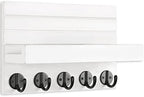 Lwenki Key Holder for Wall, Decorative Key and Mail Holder with Shelf Has Large Key Hooks for Bags, Coats, Umbrella – Paulownia Wood Key Hanger with Mounting Hardware (9.8”W x 6.7”H x 4.2”D) - Image 2