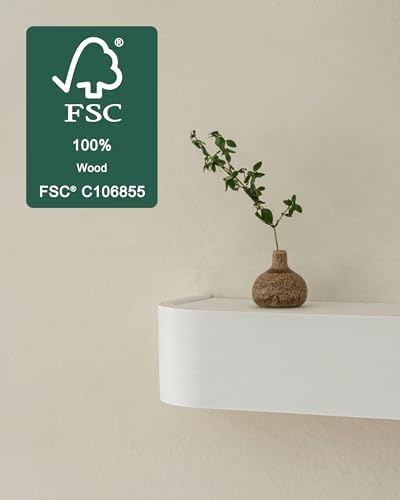 Kazai. Key Holder 'Toke' | Minimalist Key Hook Design from Berlin | Modern Key Holder Wall Mount with Wooden Shelf | Key Rack for Wall as Entryway Organizer | White - Image 2
