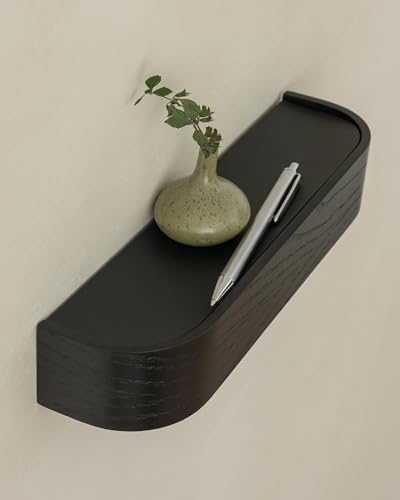 Kazai. Key Holder 'Toke' | Minimalist Key Hook Design from Berlin | Modern Key Holder Wall Mount with Wooden Shelf | Key Rack for Wall as Entryway Organizer | Oak, Black - Image 3