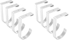 FLEXIMOUNTS 8 Pack Add On Storage Flat Hook Accessory for Garage Ceiling Rack and Wall Shelving, Max Weight Capacity up to 50lbs, White by FLEXIMOUNTS
