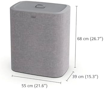 Joseph Joseph Tota Trio 90 liter/23.8 gallon Laundry Hamper Separation Basket with lid, 3 Removable Washing Bags with Handles- Gray - Image 5