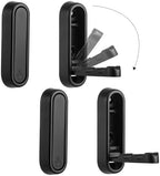 Foldable Wall Hook, Black, 4 Pack, Screw Mounted, Heavy Duty Coat Hooks by Dntorx
