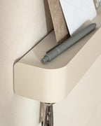 Kazai. Key Holder for Wall 'Tone' | Minimalist Key Hooks Design from Berlin | Modern Key Hanger with Metal Shelf | Key Hook Wall Mounted as Hallway Furniture | Sand Taupe - Image 2