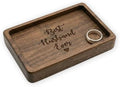 La Boda Wooden Jewelry Dish - Engraved Catchall Tray for Rings & Watches - Unique for Him, Her, Husband, Wife - Decorative Rectangle Jewelry Tray & Holder (5.5 x 3.4 in) (02 - Best Husband Ever) by LaBoda