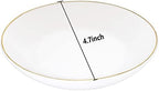 HANKOR 4.75" Ceramic Jewelry Tray, Small Ring Dish Holder Trinket Tray, Catch All Trays for Ring Earring Necklace Key, Christmas Gifts for Women Girls, White - Image 5