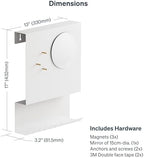Key Holder Wall Mount and Mail Organizer - Hide Your Mail with a Modern and Minimal Look (White) - Image 3