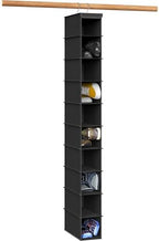 Simple Houseware 10 Shelves Closet Hanging Shoe Organizer, Black | Dual Metal Hooks, Holds Up to 20 lbs, for Narrow Space by SimpleHouseware