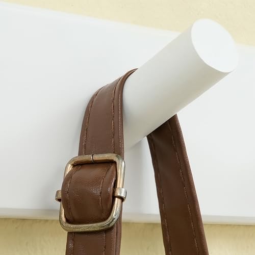 SKOLOO Coat Rack Wall Mount 17 inch, 5 Hooks, Bamboo, Shaker Style, White - Image 5