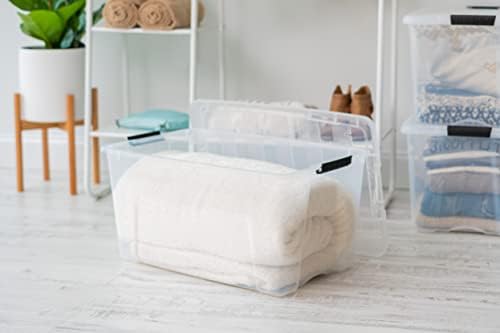 IRIS USA 4-Pack 72 Quart Storage Bins with Lids, Clear - Image 2