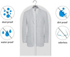 Mskitchen Garment Bags for Hanging Clothes, Clear Plastic Closet Storage Covers with Cedar Balls, 24" x 43"/54”, 6 Pack - Image 6