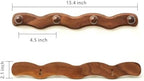 Wood Coat Rack Wall Mount - 4Pack Walnut Coat Hooks for Hanging Clothes,Keys, Robes,Purse,Towels,Bags,Backpack, Modern Decorative Wall hooks Heavy Duty Hanger Organizer for Bathroom,Entryway & Bedroom - Image 5