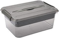 BTSKY Stack & Carry Box Clear Plastic Storage Container with Removable Tray by BTSKY