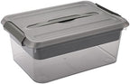 BTSKY Stack & Carry Box Clear Plastic Storage Container with Removable Tray by BTSKY