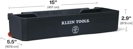 KLEIN TOOLS BC701SL Tray Module Rail System Attachment, 25-Pound Load Rating, Catch All Tray, Weather-Resistant Modular Storage for Man Lifts, Scissor Lifts, and Elevated Work Platforms - Image 3