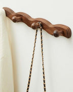 Wood Coat Rack Wall Mount - 4Pack Walnut Coat Hooks for Hanging Clothes,Keys, Robes,Purse,Towels,Bags,Backpack, Modern Decorative Wall hooks Heavy Duty Hanger Organizer for Bathroom,Entryway & Bedroom - Image 3