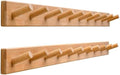 SKOLOO Wall Mounted Coat Rack 38", 10 Hooks, Bamboo, Shaker Style, Natural by SKOLOO