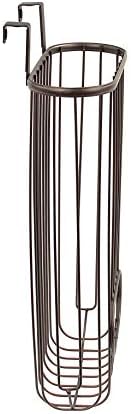 Spectrum Ashley Over Cabinet Door Grocery Holder Hanging Bag Dispenser for Kitchen, Bathroom Under Sink Home Organization, Heavy Duty Plastic Bag Cabinet Door Storage, Bronze (Pack of 6) - Image 3