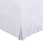 Utopia Bedding Valance Sheet Single - Soft Brushed Polyester-Microfibre - Pleated - Fits Under The Mattress & Down to The Floor - Base Bed Skirt (White) by UTOPIABEDDING