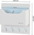 Bedside Shelf Organizer,Stick On Adhesive Wall Mounted Floating Shelf Entryway Mail/Keys Holder for Phone,Glasses,Remote Control - Good for Home,Dorm,Bedroom,Office (Horizontal Type/White) - Image 2