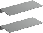 Danpoo 12 inch Gray Metal Floating Shelves for Wall Organizer & Storage, Display Shelves for Bathroom, Living Room, Kitchen, Bedroom(2-Pack) by Danpoo-ForYourHome