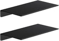 Danpoo 8 inch Small Floating Shelves for Wall Organizer & Storage, Mini Display Shelves, Metal Wall Shelves for Bathroom, Living Room, Kitchen, Bedroom(Matte Black, 2-Pack) by Danpoo-ForYourHome